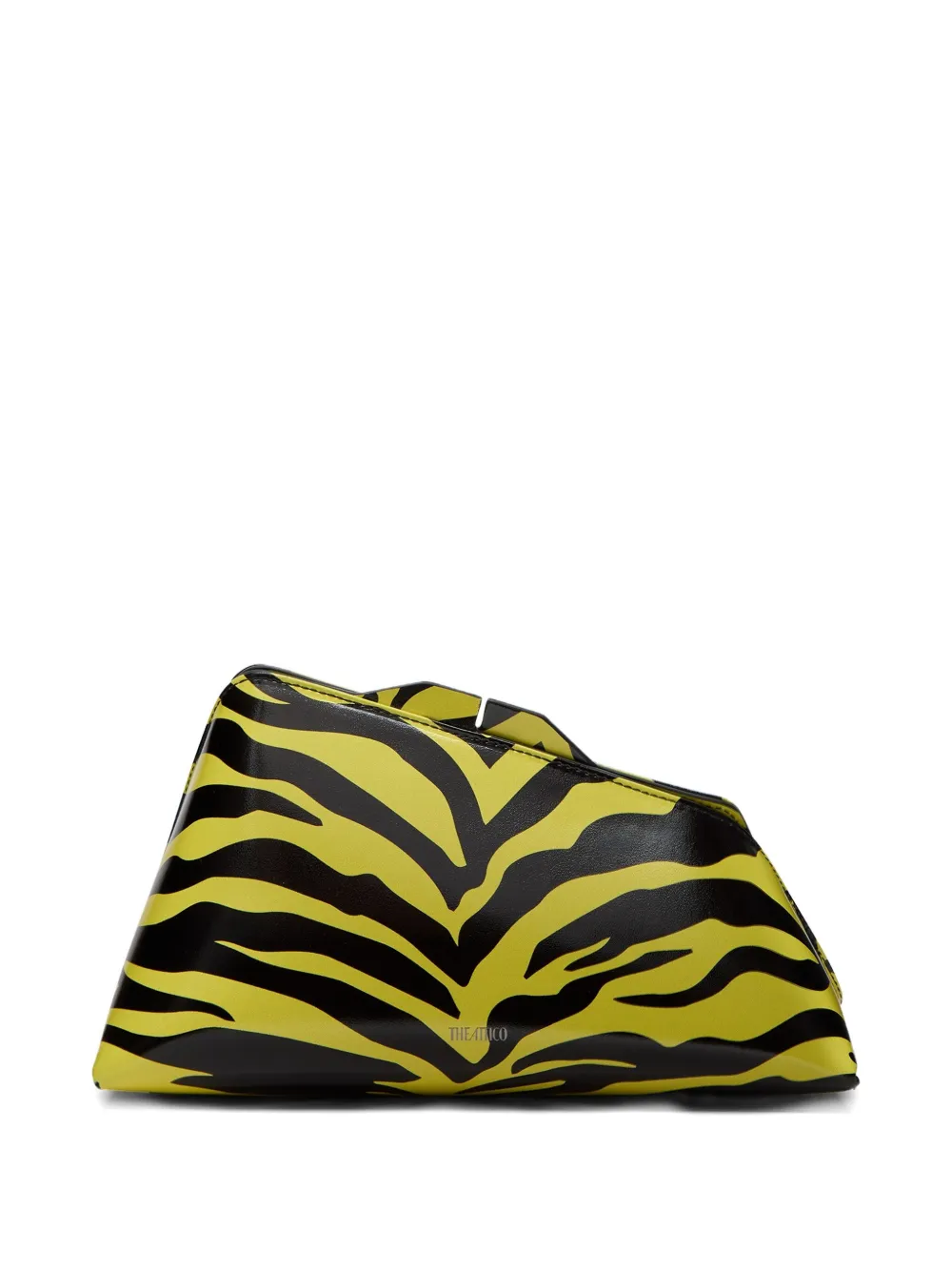Attico Zebra-print Clasp Clutch In White