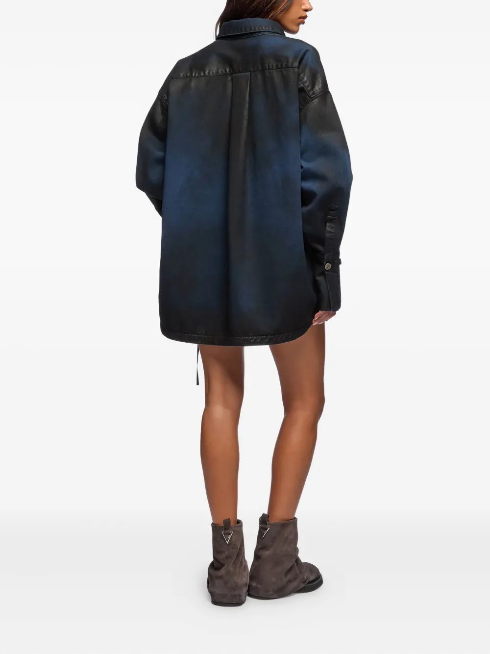 Attico Diana Jacket In Blue