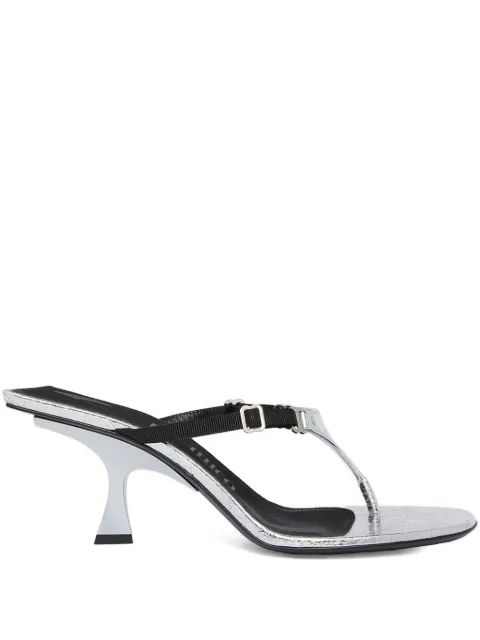 The Attico 65mm metallic-leather buckled sandals