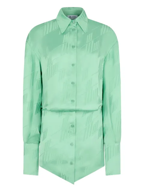 The Attico embossed-pattern shirt dress