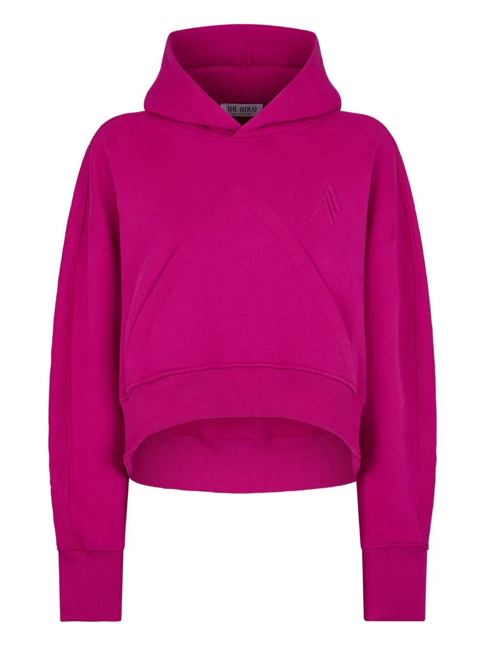 The Attico geometric-yoke hoodie | Purple | Image 1