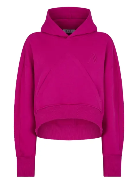 The Attico geometric-yoke hoodie