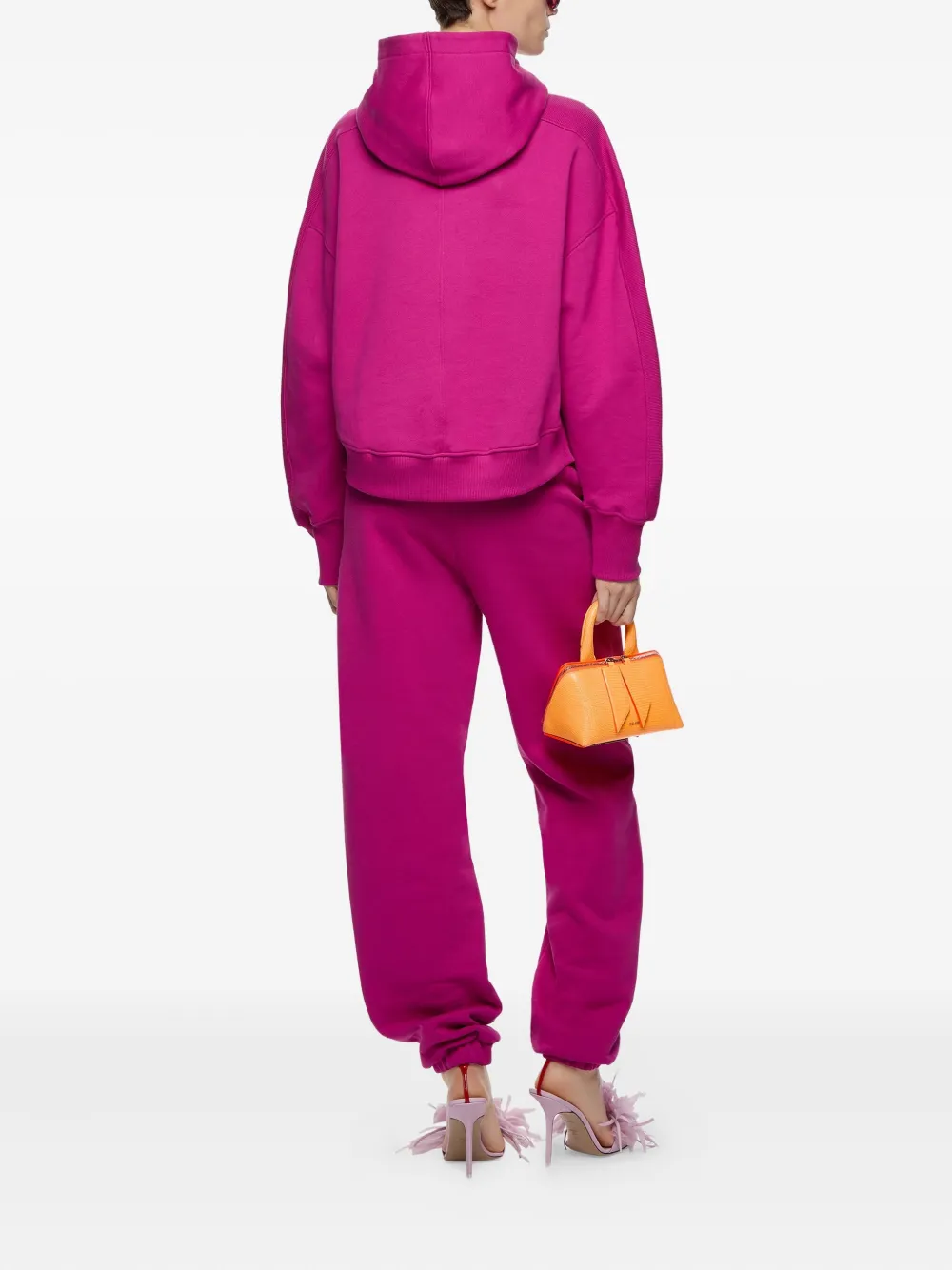 The Attico Hoodie met geometrisch detail Paars