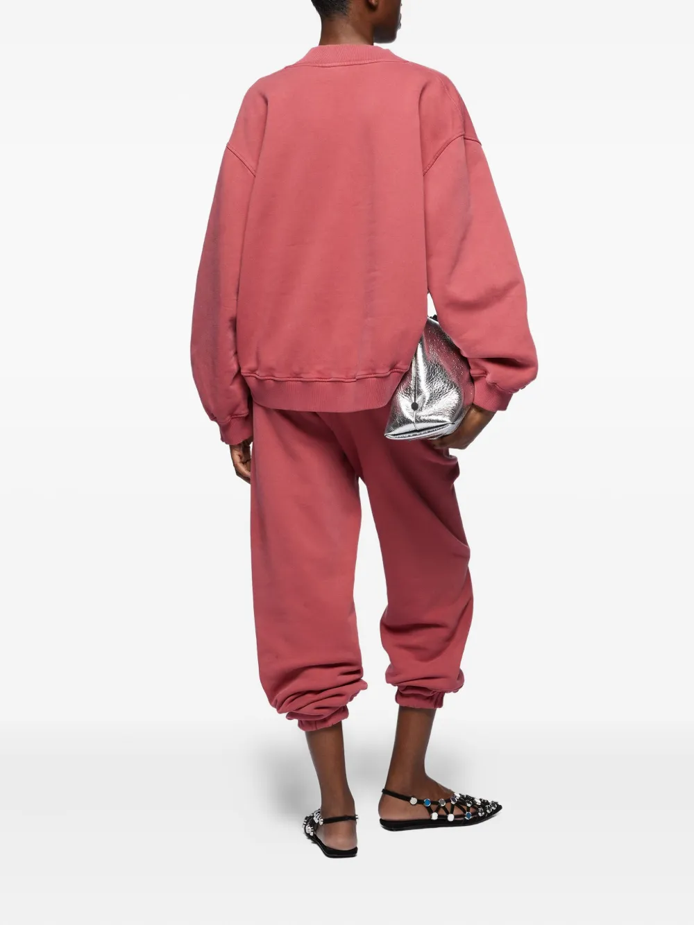 Attico Logo-embroidery Track Pants In Pink