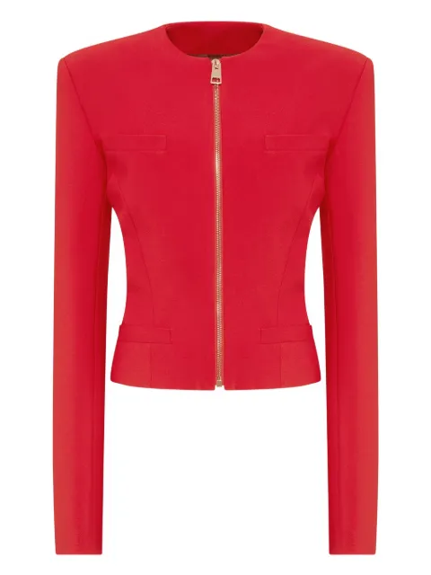 The Attico shoulder-pad zip-up jacket