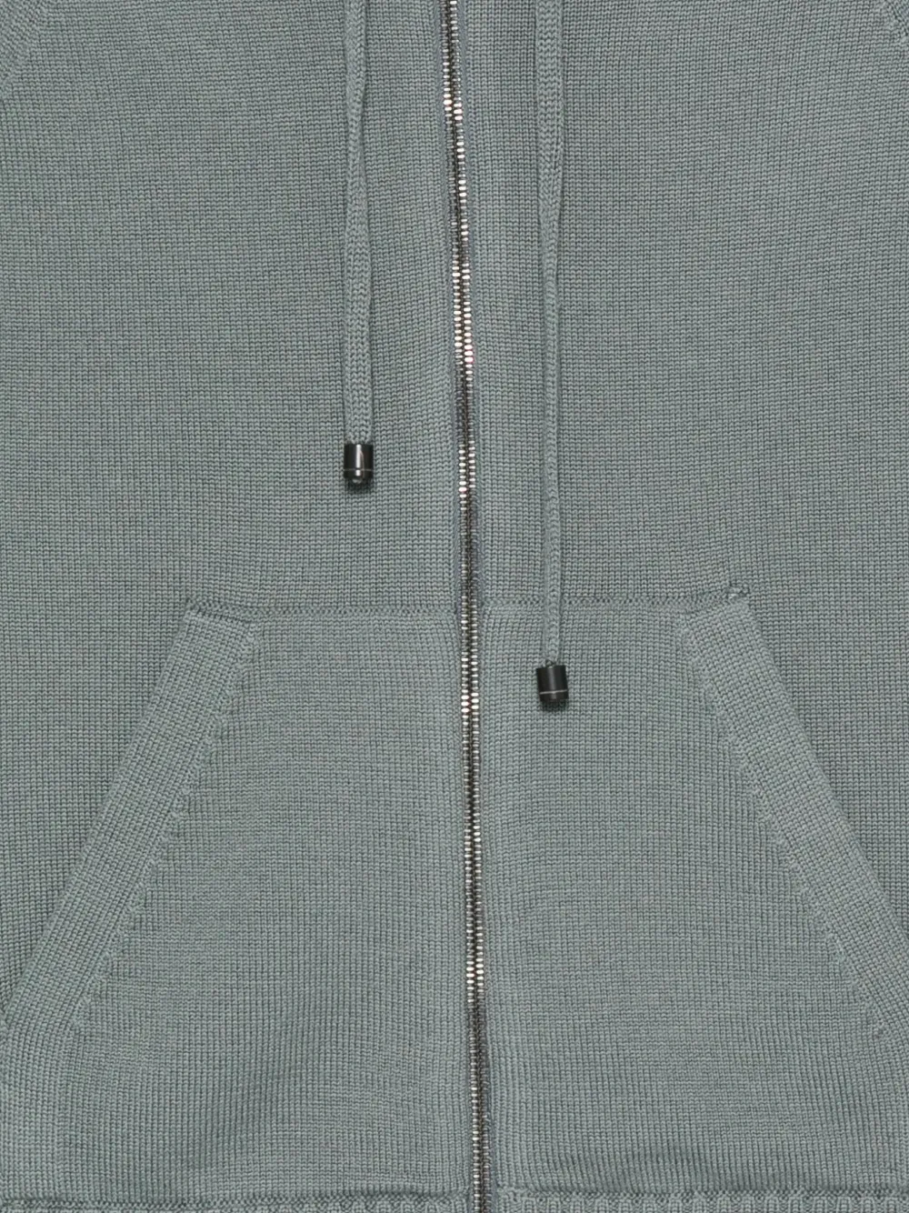 Drumohr Hooded Zip-up Sweater In Green