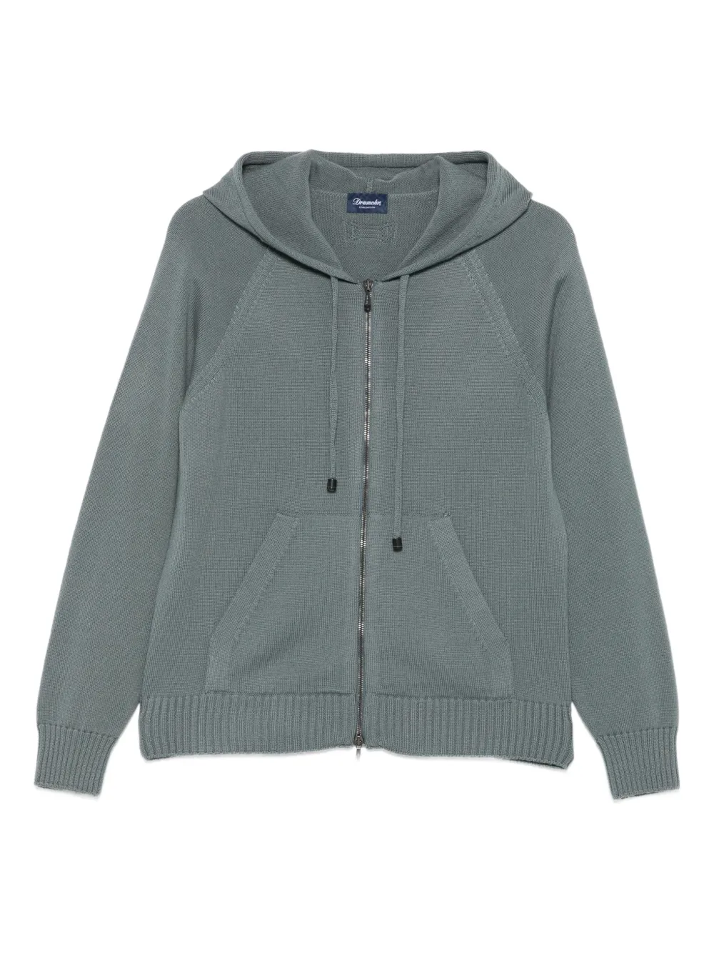 Drumohr hooded zip-up sweater | Green | Image 1