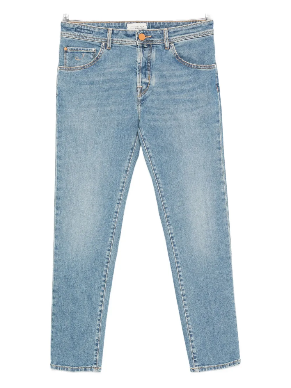 Jacob Cohen Embroidered-pocket Jeans In Blue