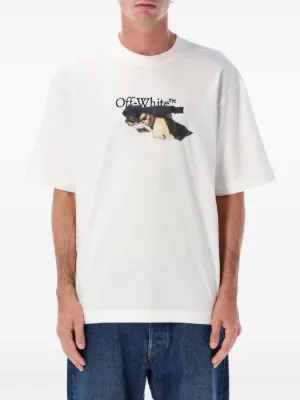 Off-White Arrow stencil-print T-shirt | White | FARFETCH