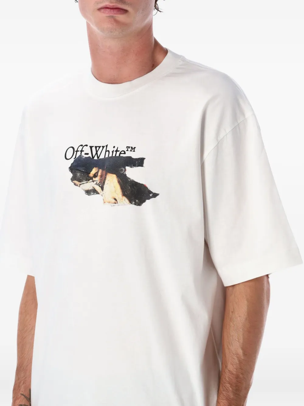 Off-White Skate T-shirt met pijlprint Wit