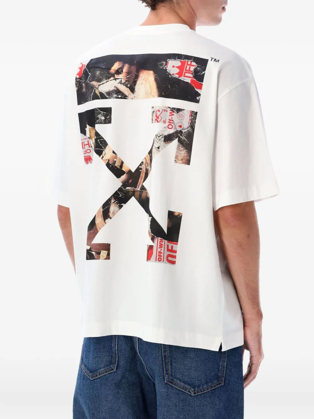 Off-White arrow-print skate T-shirt - Wit