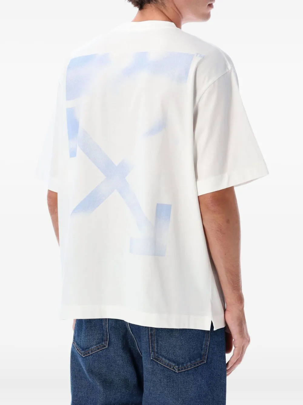 Off-White arrow stencil-print T-shirt - Wit