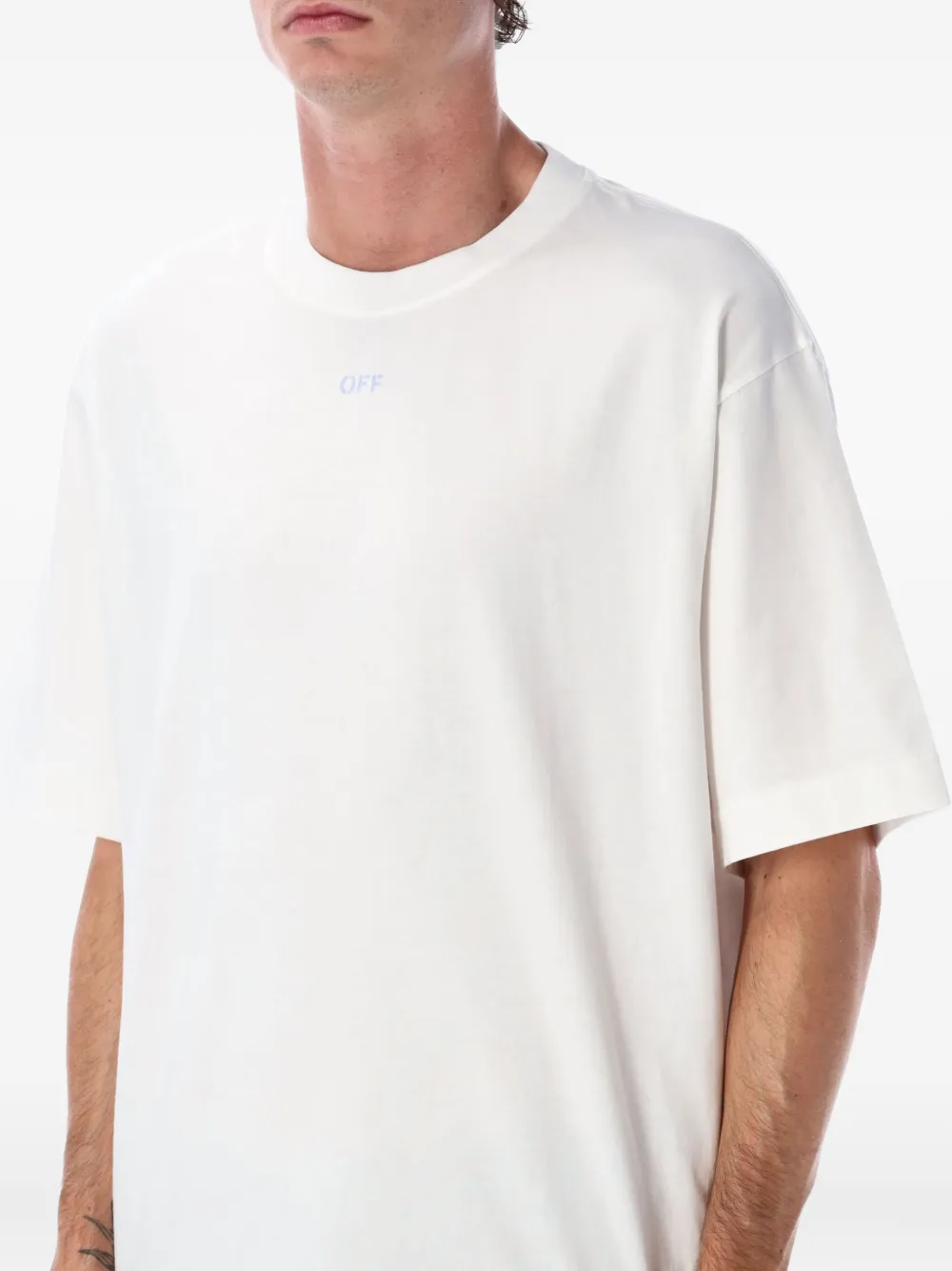 正規品★Off-White★ハンドアロー プリントTシャツ 関税送料込 Off-White アローステンシルプリント Tシャツ | ホワイト