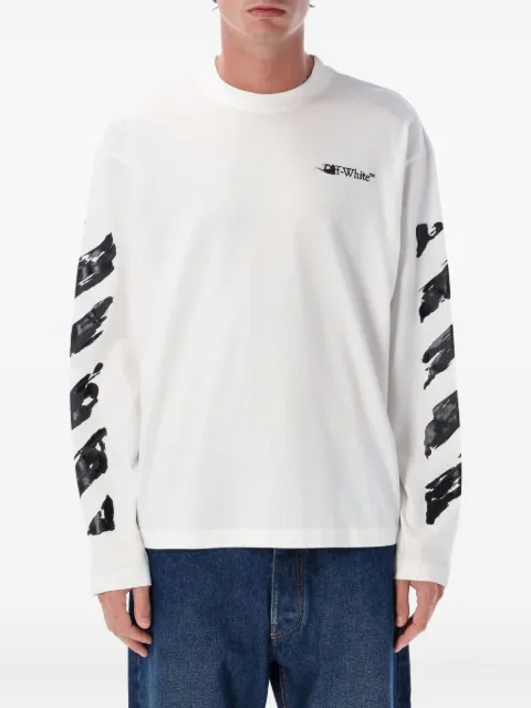 Off-White T-Shirt mit Pfeil-Print