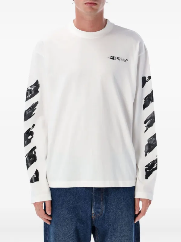 Off-White arrow-print long-sleeve T-shirt White FARFETCH NO