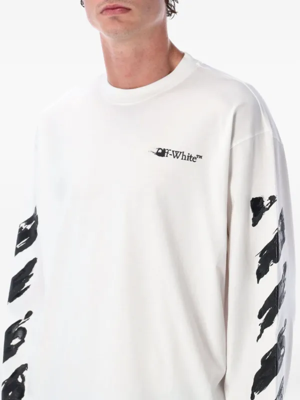 Off-White arrow-print long-sleeve T-shirt | White | FARFETCH