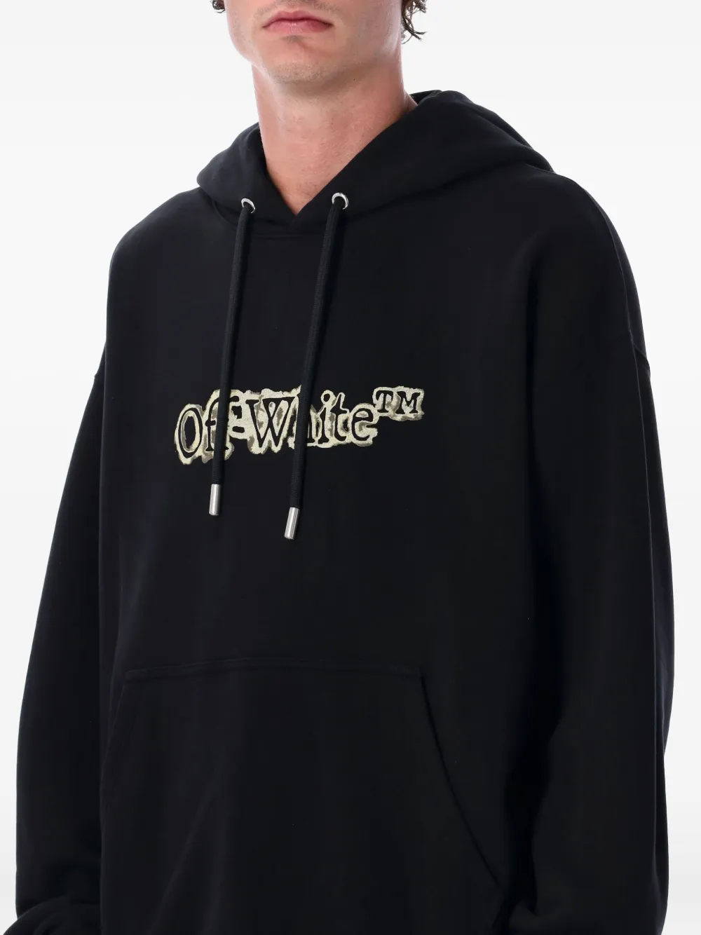 Off-White arrow-embellished hoodie Zwart