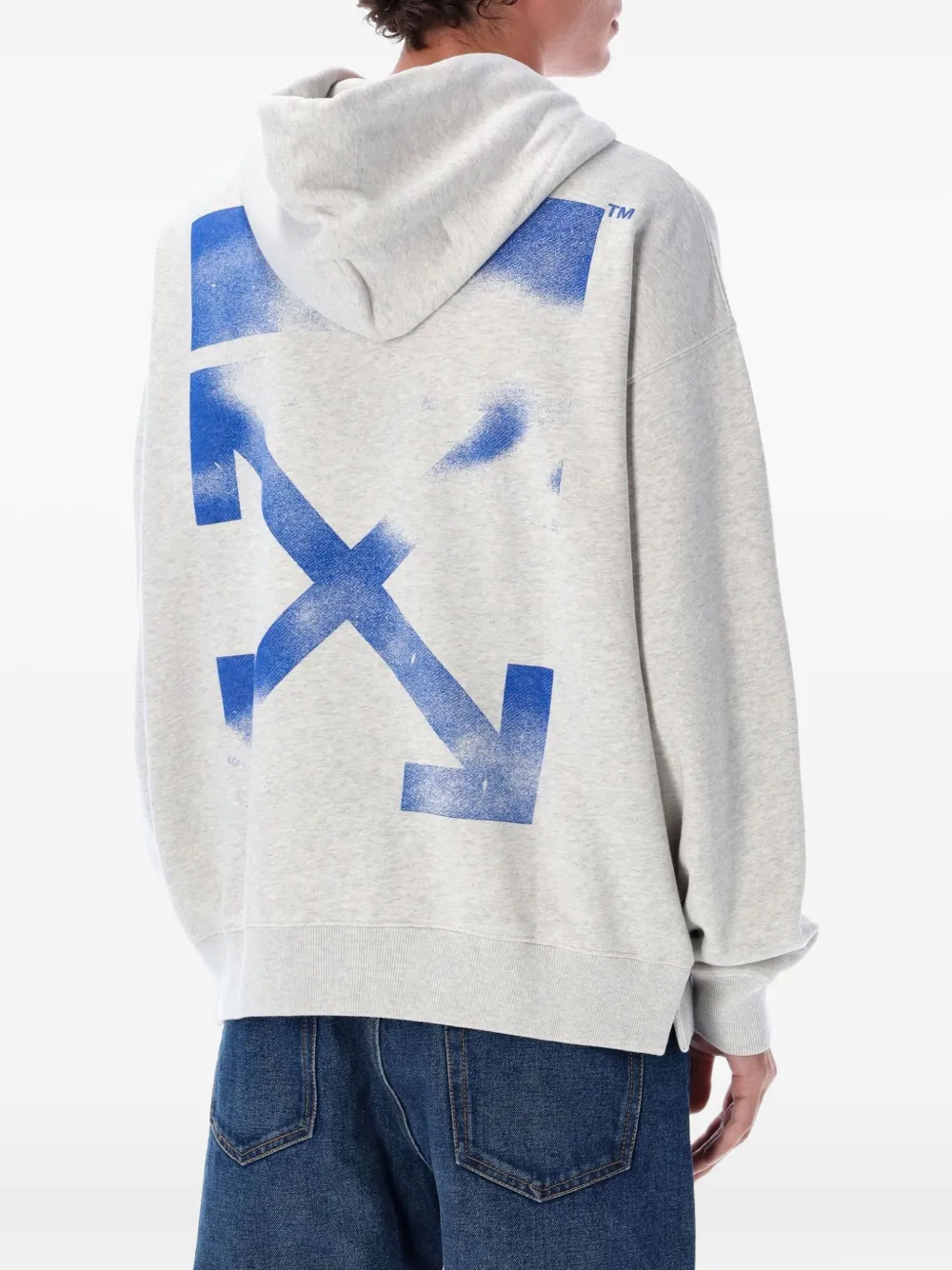 Off-white Skate Hoodie With Drawstring And Pocket In White