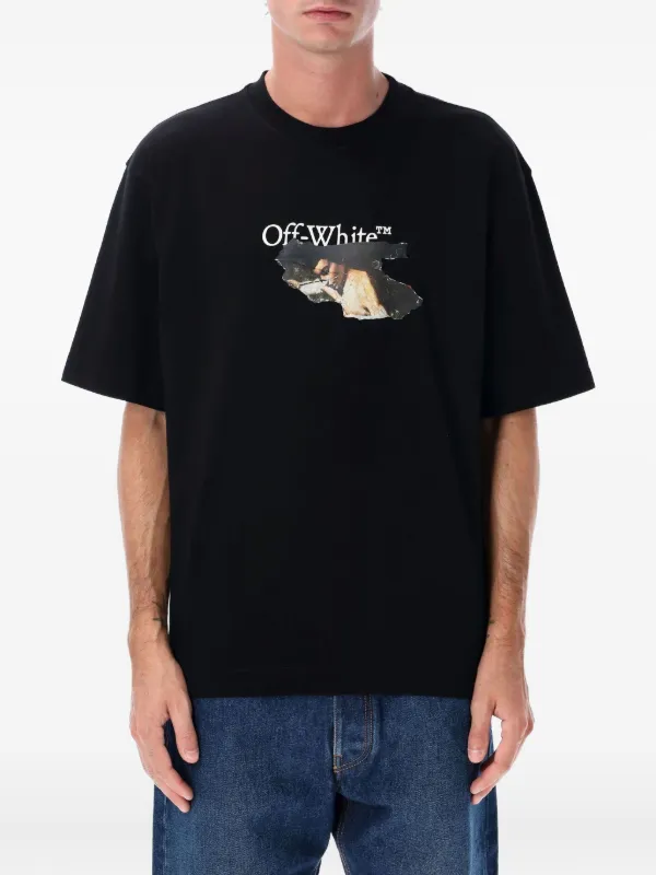 OFF-WHITE オフホワイト 半袖Tシャツ 絵画 アロープリント M BK 32002535_61731145_600.jpg
