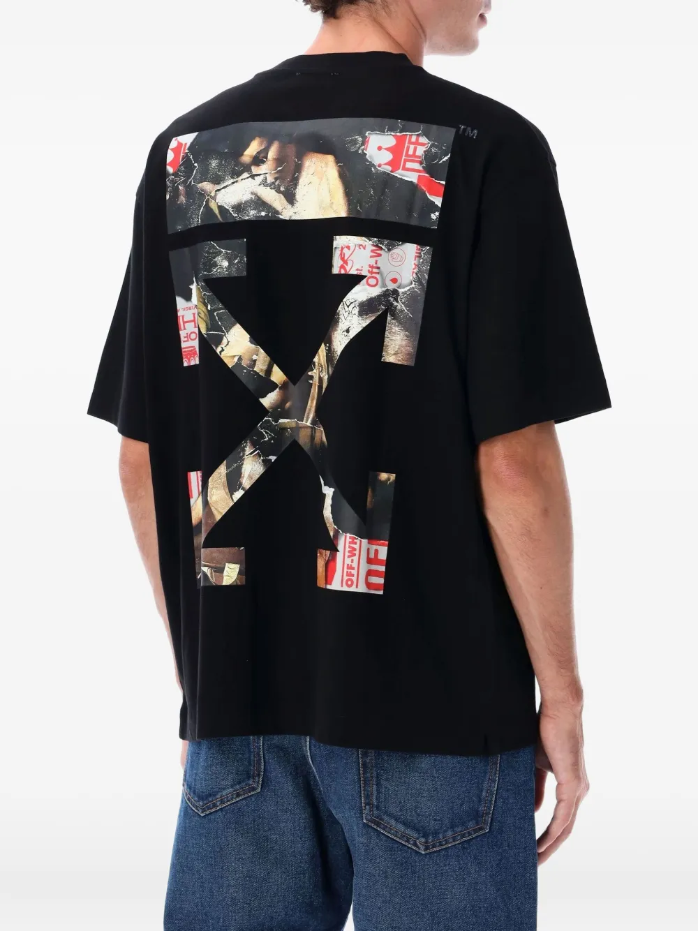 Off-White arrow-print T-shirt - Zwart