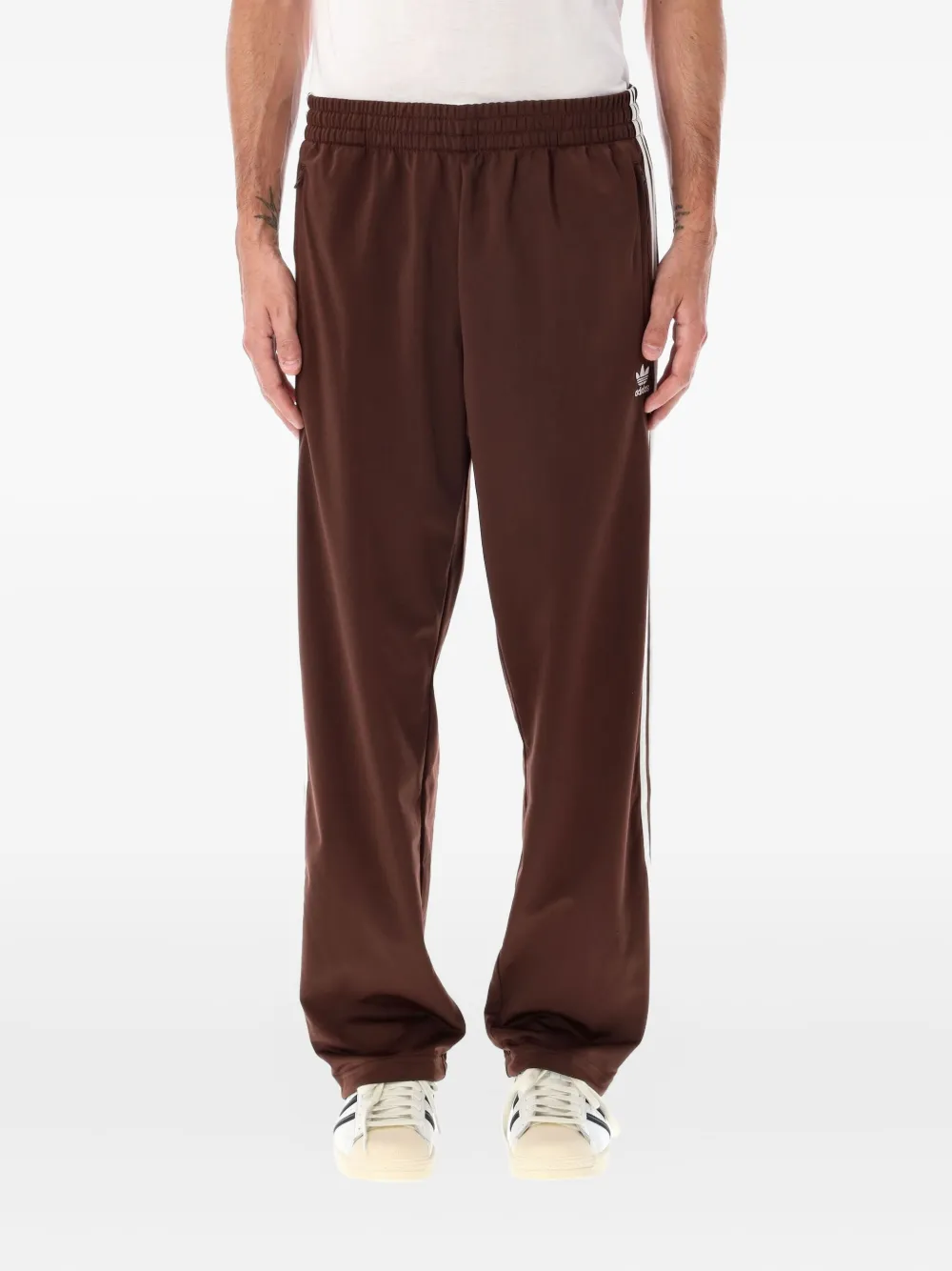 adidas Firebird three-stripe track pants | Brown | Image 1