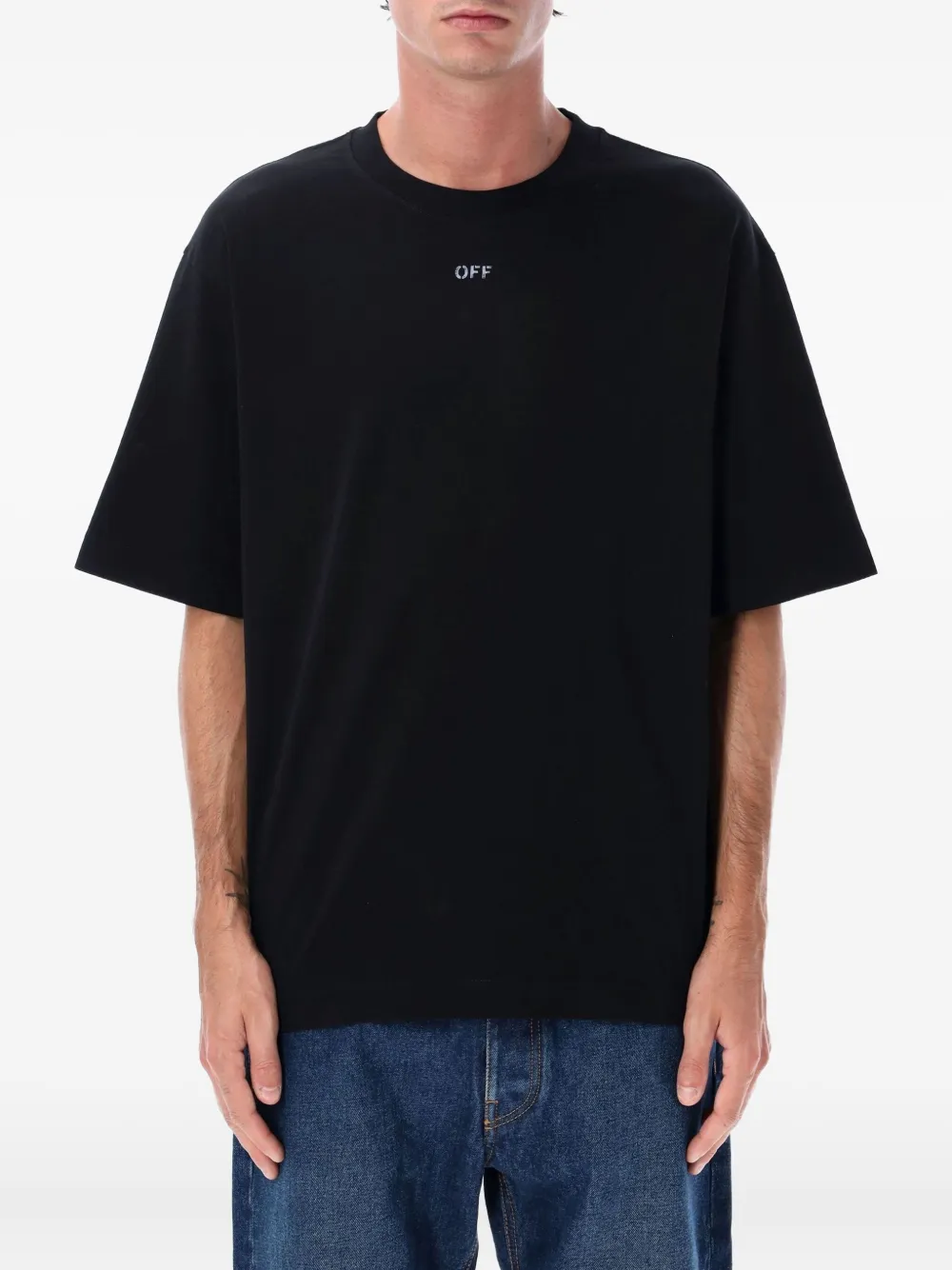 Off-White アローステンシルプリント Tシャツ - ブラック Off-White アローステンシルプリント Tシャツ - ブラック