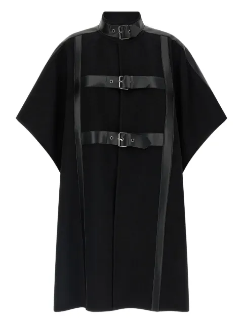 TWINSET buckle-strap wool-blend cape