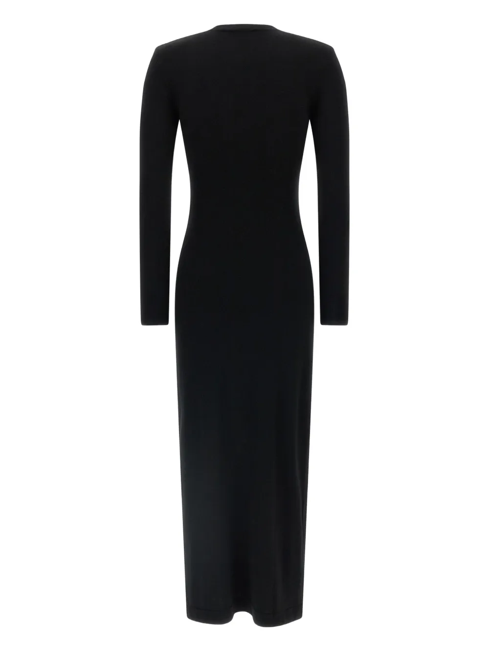 P.A.R.O.S.H. padded-shoulder midi dress - Zwart