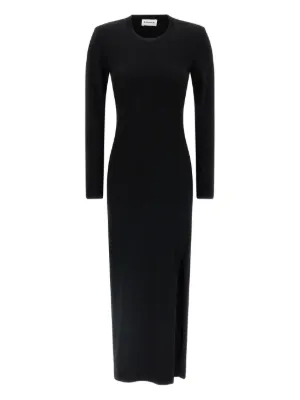 long green dress plus size Plus Size A Line Flowy Dresses Long Sleeve V Neck main image 1