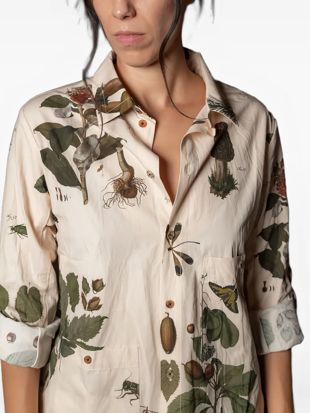 Aleksandr Manamïs Button-fastening Long-sleeve Shirt In Neutral