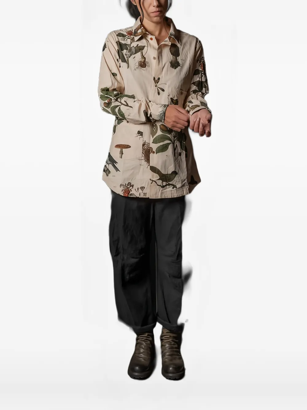 Aleksandr Manamïs Button-fastening Long-sleeve Shirt In Neutral