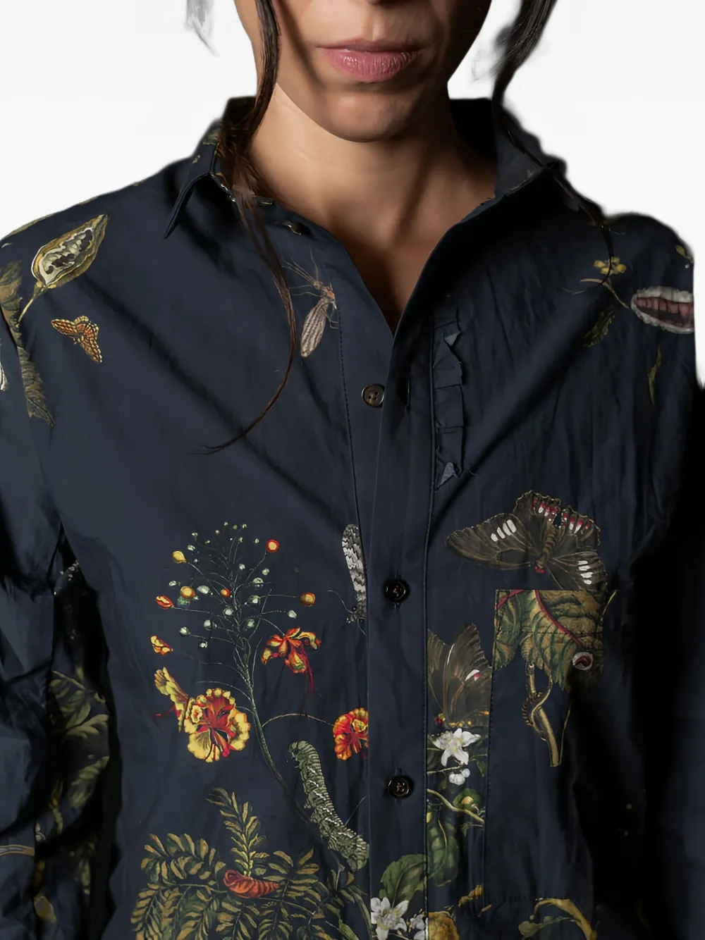 Aleksandr Manamïs Long-sleeve Printed Shirt In Blue
