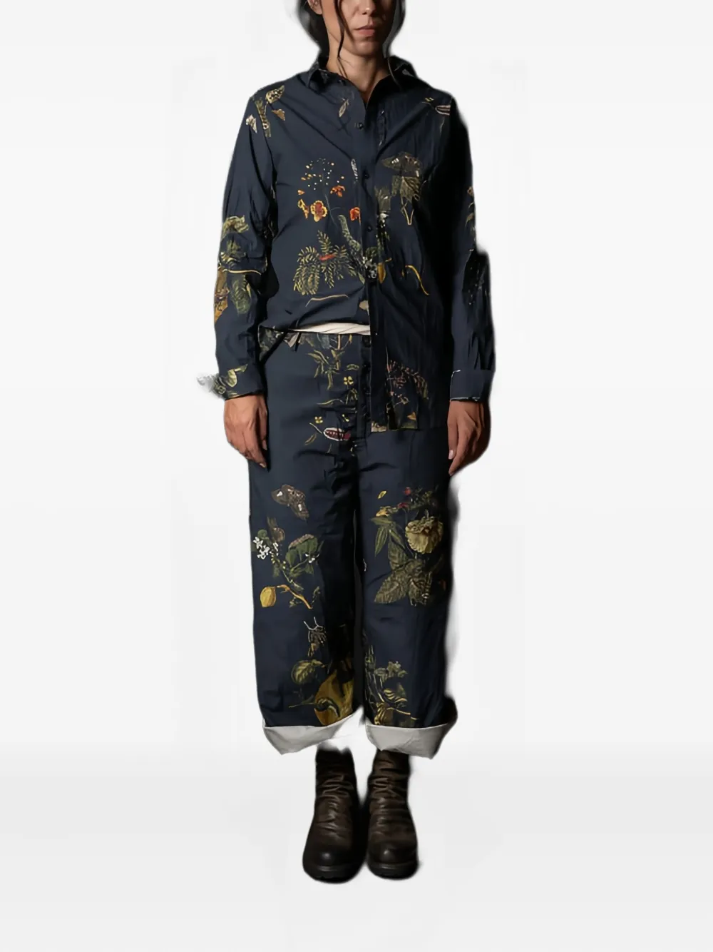 Aleksandr Manamïs Long-sleeve Printed Shirt In Blue