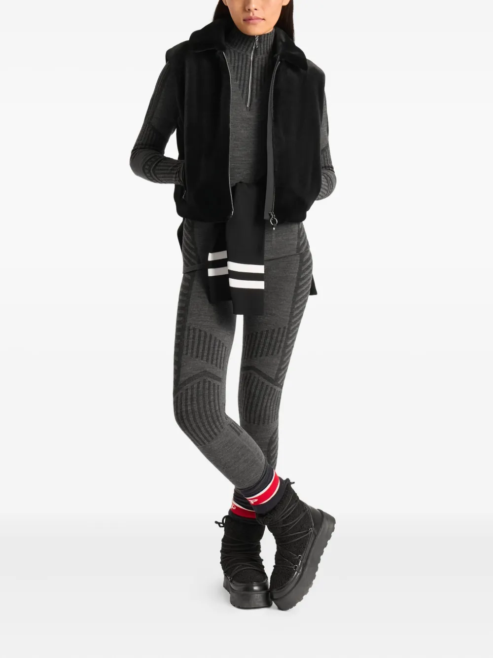 Fusalp fur-collar zip-front bomber jacket | Waistcoats & Gilets | Image 2
