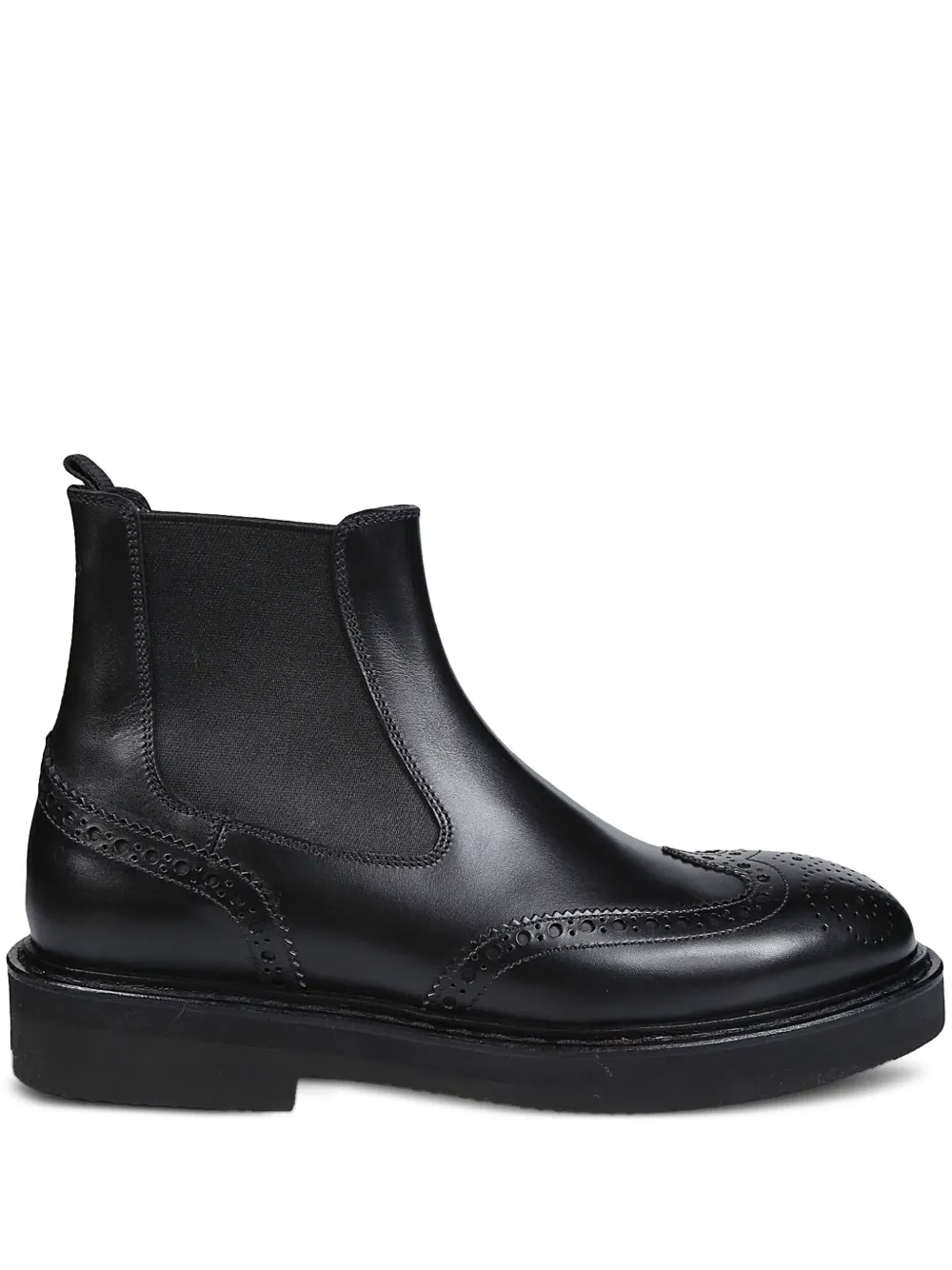 Premiata elastic-panel wingtip boots Black
