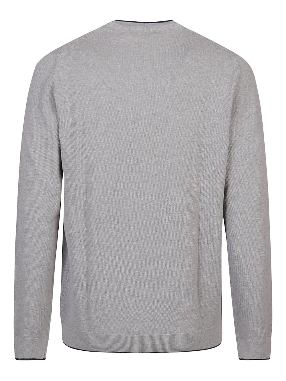 Fay round-neck cotton sweater - Grijs