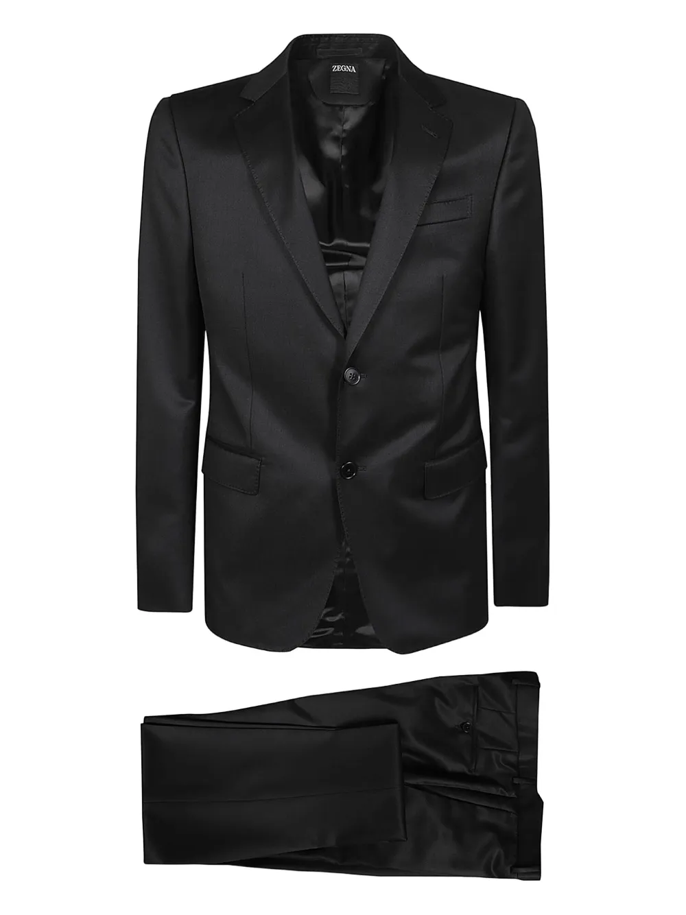 Zegna two-button wool suit | Black | Image 1