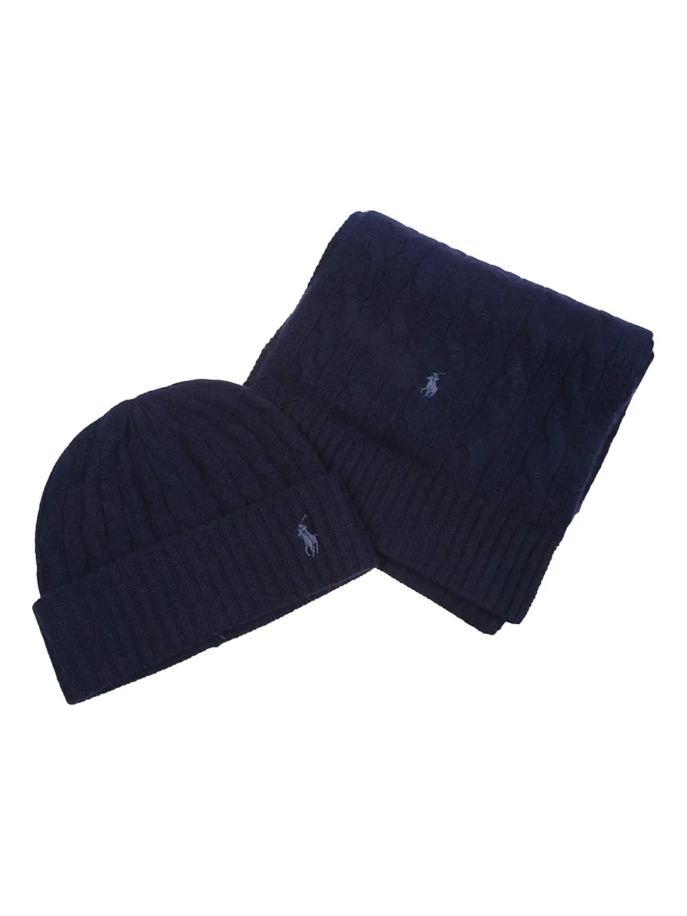 Polo Ralph Lauren Kasjmier muts en sjaal set - Blauw