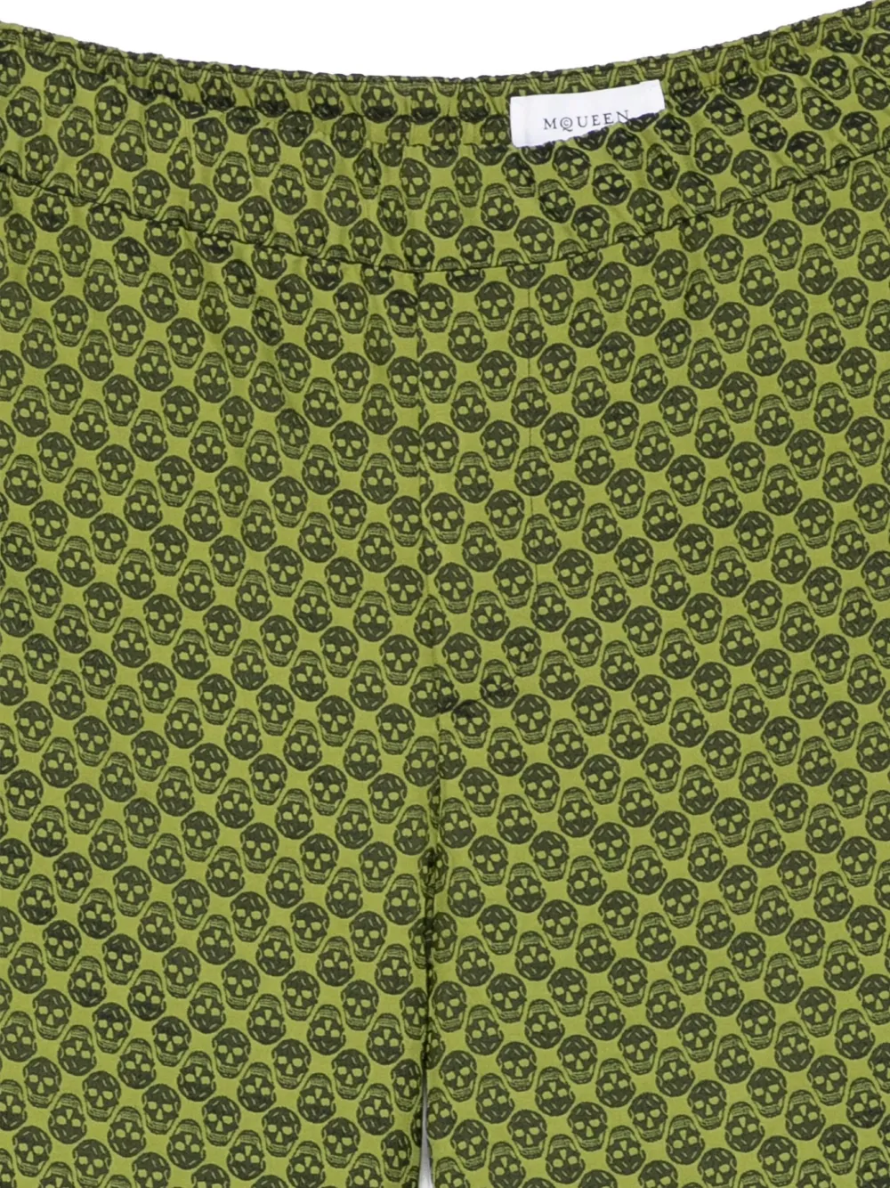 Alexander Mcqueen Skull-print Shorts In Green
