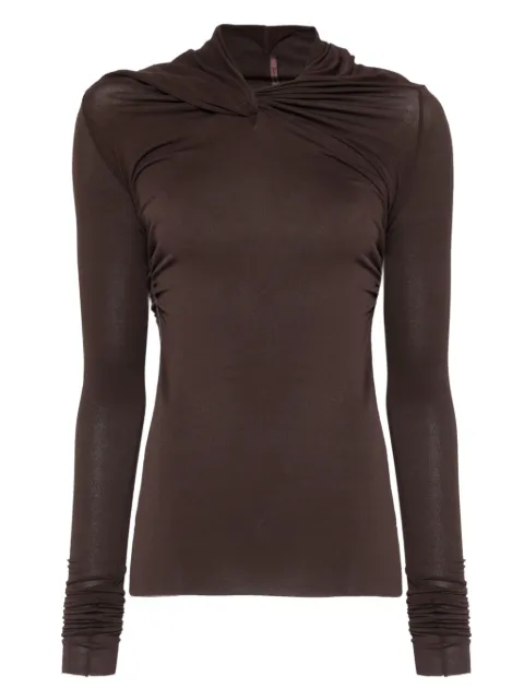 Rick Owens Lilies twisted long-sleeve top