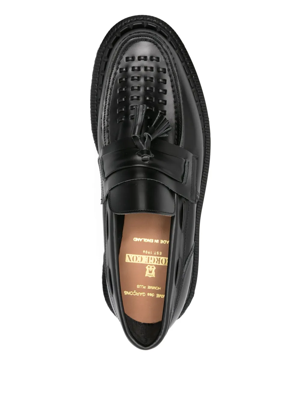 Comme des Garçons Homme Plus x George Cox loafers met kwastje Zwart