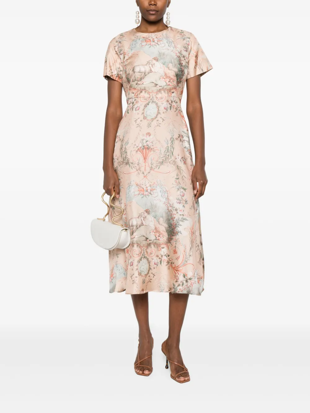 Paul & Joe Mini-jurk met bloemenprint - Beige