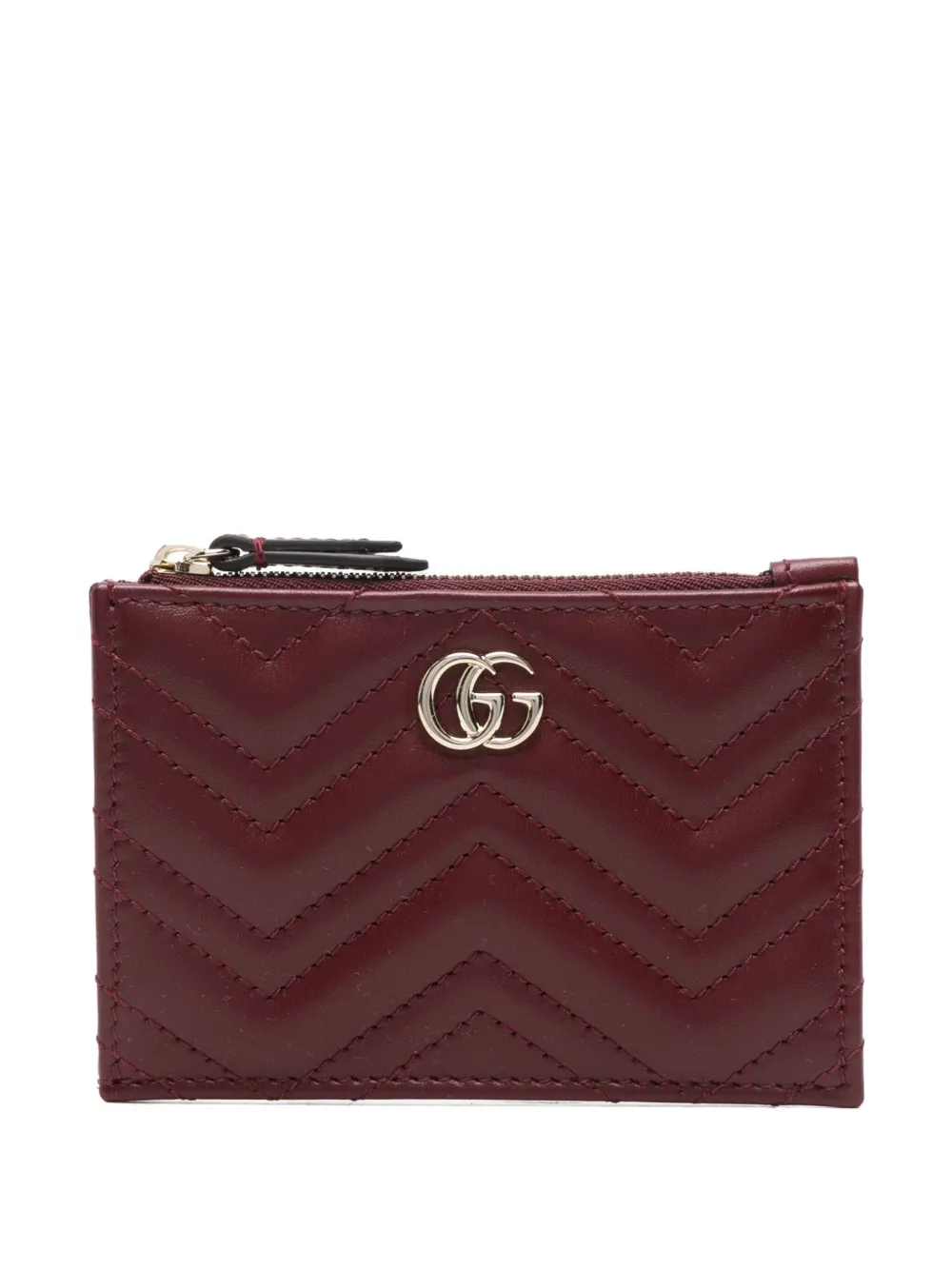 Gucci Gg Chevron Wallet In Brown