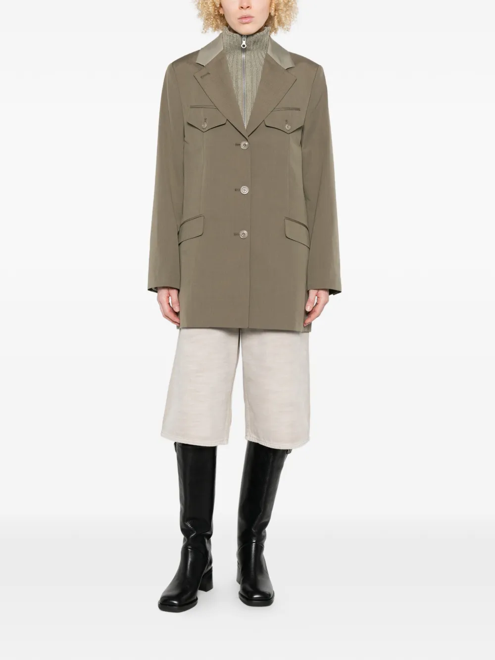  Our Legacy Cruise Oversized Pocket Blazer - Green 