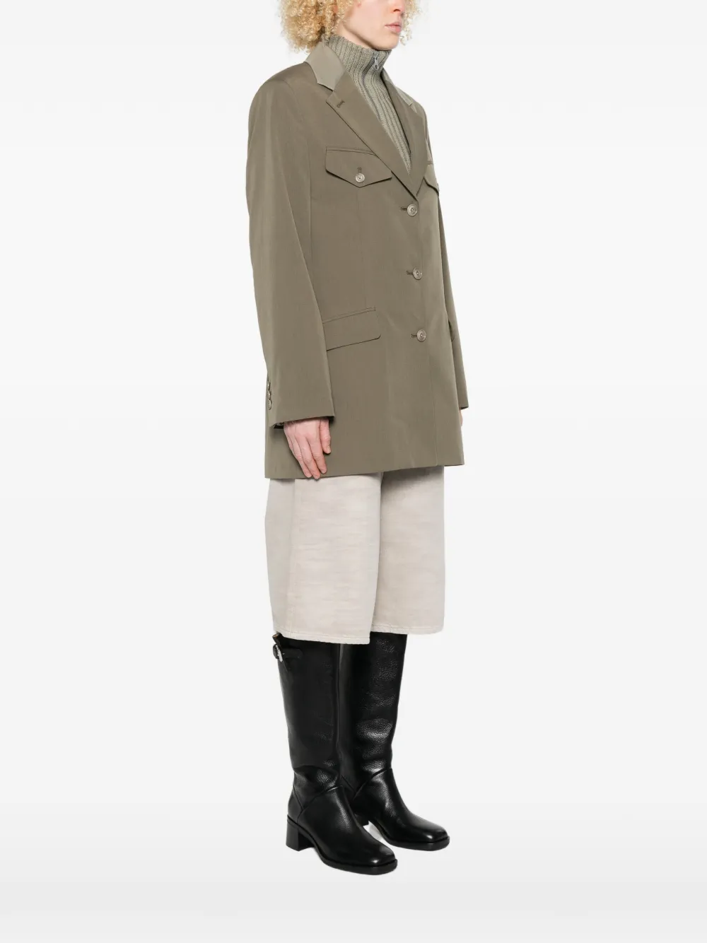  Our Legacy Cruise Oversized Pocket Blazer - Green 