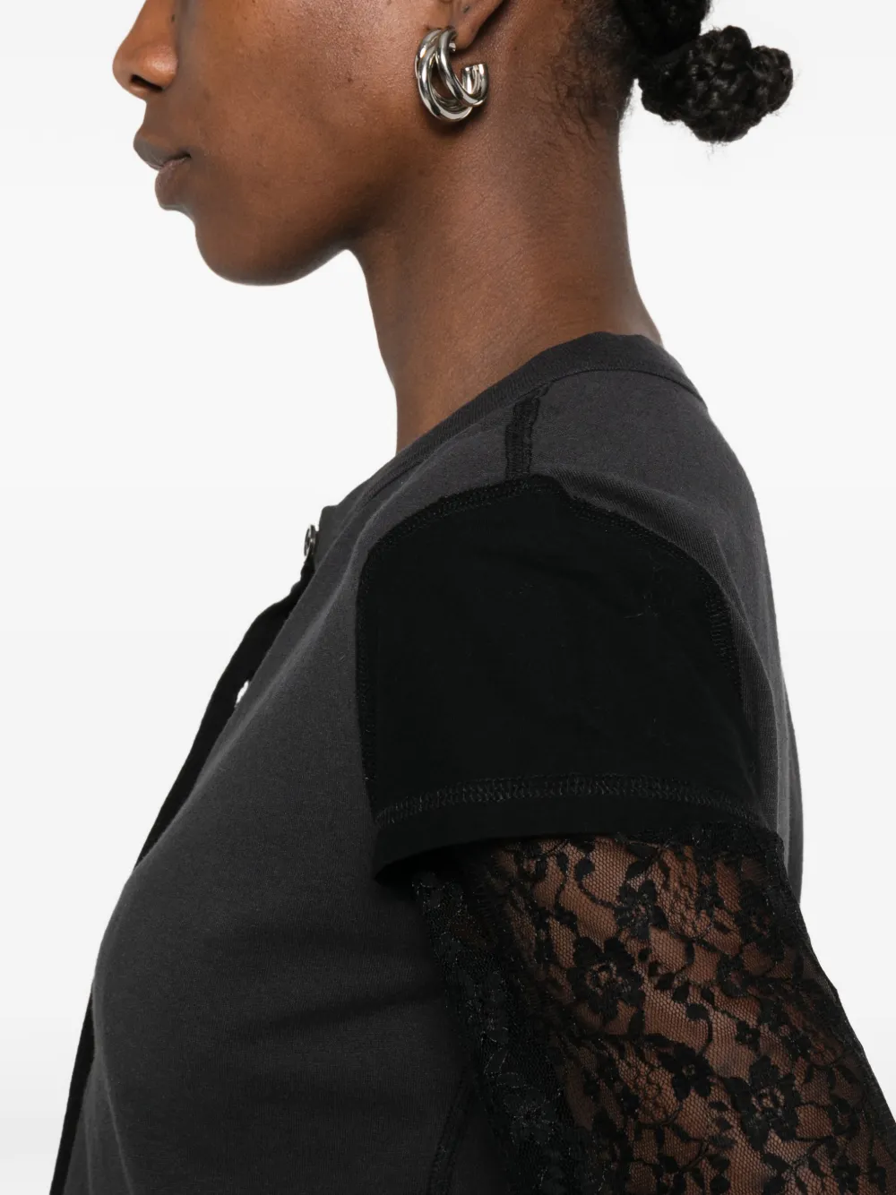 OUR LEGACY Heat vest met kanten applicatie Zwart