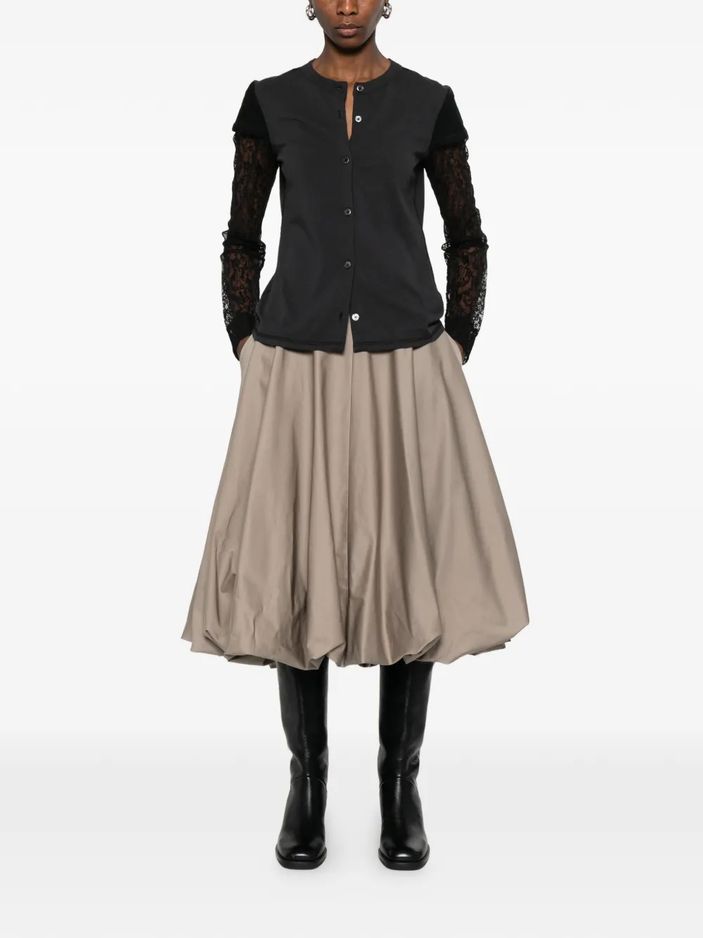 OUR LEGACY Heat vest met kanten applicatie Zwart