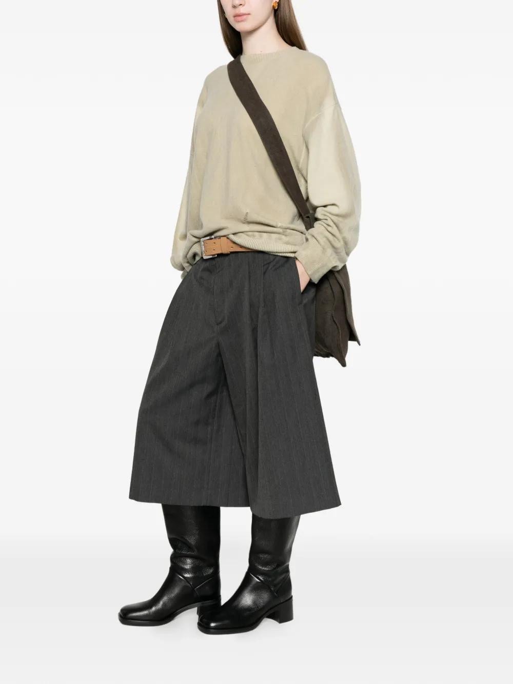  Our Legacy Slant Distressed Sweater - Neutrals 