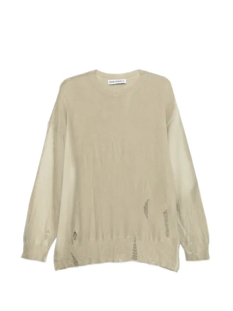 OUR LEGACY Slant sweater med slitageeffekt