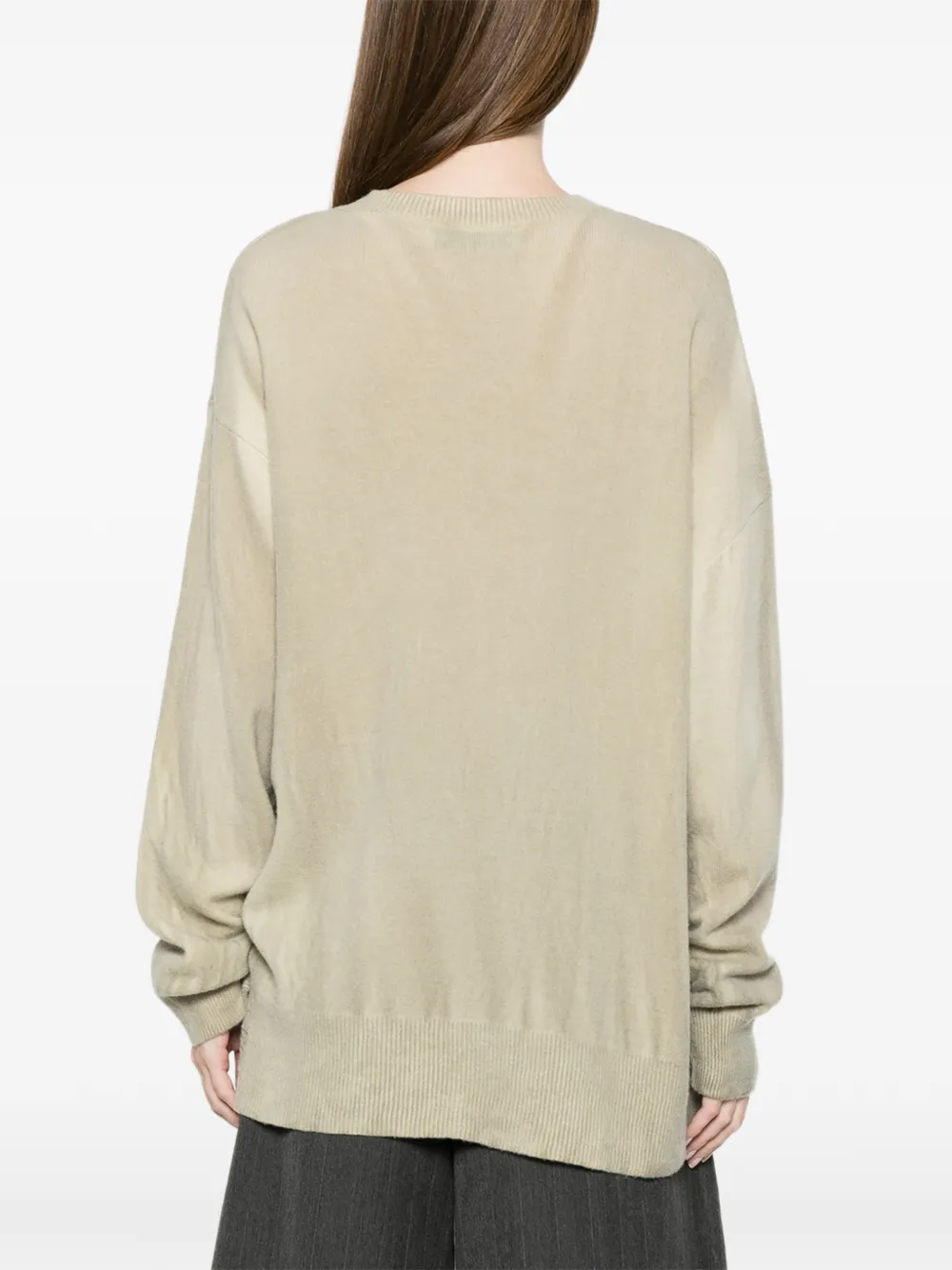 OUR LEGACY Slant gerafelde trui Beige